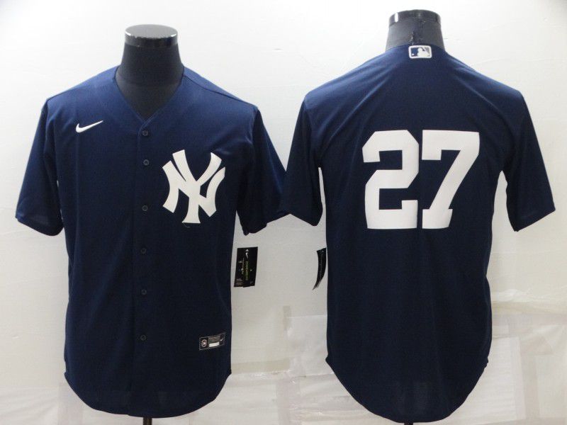 Men New York Yankees #27 No Name Blue Game 2022 Nike MLB Jersey